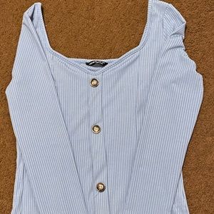 Fitted Square Top Long Sleeve